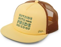 Keep the sun out of your eyes—and fishing nets out of the ocean—with the comfy  breezy REI Co-op Pride trucker hat. Summer Outdoor Trucker Hat With Flat Brim, Summer Flat Brim Trucker Hat For Outdoor, Flat Brim Trucker Hat For Summer Outdoor, Summer Fishing Trucker Hat, Summer Fishing Trucker Hat With Curved Brim, Summer Trucker Hat With Curved Brim For Fishing, Outdoor Trucker Hat With Brim, Outdoor Brimmed Trucker Hat, Summer Trucker Hat For Camping