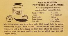 an old fashioned sugar cookie recipe with instructions