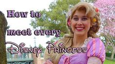 an image of a woman that is wearing a princess costume with the words how to meet every disney princess