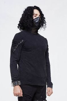 Everyday Halloween Outfits Neck Mask, Breathing Mask, Gothic Men, Mask Fashion, Mens Sweatshirts Hoodie, Mouth Mask, Gothic Punk, Alternative Outfits, A Mask