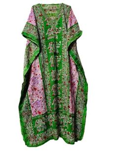 Green-Long-Kaftan-dress-Hippy-Boho-Maxi-Plus-Size-Women-Caftan-Tunic-Dress-Night | eBay Kaftan Dress Pattern, Green Kaftan, Kaftan Women, Long Kaftan Dress, Caftan Tunic, Dress Night, Long Kaftan, Nightwear Women, Online Ordering