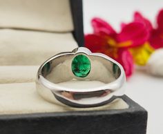 "Emerald Ring-Emerald Ring for Men -Oval Emerald Ring-14k Gold Ring-Sterling Silver Ring-Heavy Mens Ring-Mens Jewelry-Men's Gemstone Ring Gemstones:- Main Stone - Natural Emerald Stone Shape - Oval Faceted Cut Grade-Excellent Metal:- Select from options Purity - 925/1000 (Silver) 14k (Gold Variations) Purity Stamp - Yes The ring is made with a prong setting and the metal is Rhodium plated which gives a beautiful mirror finish by improving the metal's shine and even protects the ring from tarnish Untreated Oval Ring In Fine Jewelry Style, Untreated Oval Ring Fine Jewelry, Untreated Oval Rings Fine Jewelry, Untreated Silver Emerald Ring In Oval Shape, Untreated Oval Emerald Ring In Silver, Oval Emerald Ring With Polished Finish, Oval Gemstone Signet Ring For Anniversary, Oval Hallmarked Emerald Promise Ring, Untreated Oval Ring For Anniversary