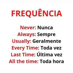 a red and white poster with the words frequencia in different languages