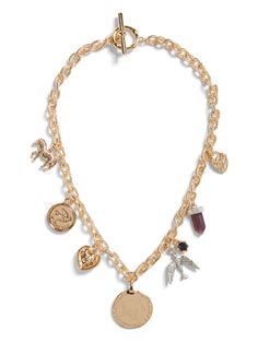 Sentimental Charm Necklace | Banana Republic Gold Metal Charm Necklaces With Jewels, Gold-tone Metal Charm Jewelry, Gold-tone Metal Jewelry With Charms, Metal Charms Jewelry For Accessorizing, Gold-tone Jeweled Metal Necklaces, Gold Metal Necklace For Accessorizing, Gold-tone Metal Necklace With Jewels, Gold-tone Jewel Necklace In Metal, Gold-tone Jeweled Metal Necklace