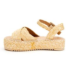 Braided raffia sandal with buckle closure. Details: Raffia upper. Manmade outsole. Synthetic leather lining. Padded insole. Buckle closure. Imported. Raffia Sandals, Kids Accessories, Buckle, Sandals, Leather