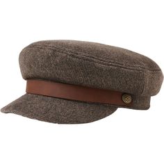 Fitted Brown Cap, Casual Brown Brimmed Beret, Fitted Brown Flat Cap, Brown Fitted Flat Cap, Casual Adjustable Brimmed Beret, Casual Adjustable Wool Cloche Hat, Fitted Casual Felt Flat Cap, Fitted Casual Felt Hat Flat Cap, Casual Brown Boater Hat