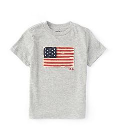 Polo Ralph Lauren Big Boys 8-20 Short Sleeve Americana Flag Jersey T-Shirt | Dillard's Affordable Blue Ralph Lauren T-shirt, Kids Shirts Boys, Stockholm Fashion, Short Sleeve Pullover, Dillard's, New Wardrobe, Dream Clothes, Big Boys, School Outfits