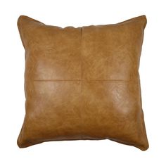 Add a modern touch to any room with this high-end faux leather pillow, polyester fill with hidden zipper for easy cover removal. allen + roth 18-in x 18-in Faux Leather Indoor Decorative Pillow in Brown | LS220070 Faux Leather Pillow, Allen Roth, Leather Pillow, Hidden Zipper, Home Accents, Decorative Pillows, Faux Leather, Throw Pillows, Pillows