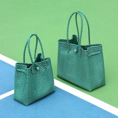 Shoot Concept, Recycle Tote Bag, Mexican Bag, Blue Slime, Recycled Tote, Multifunction Bag, Recycle Bag, Woven Tote Bag, Beaded Bag