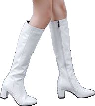 Casual White Knee-high Boots With Round Toe, Casual Knee-high Platform Boots With Zipper, Casual Knee-high Platform Boots With Zipper Closure, Winter Party Mid-calf Platform Boots, Winter Party Knee-high Martin Boots, Party Mid-calf Boots For Fall, Party Mid-calf Platform Boots For Winter, Mid-calf Boots For Fall Party, Mid-calf Platform Boots For Winter Party