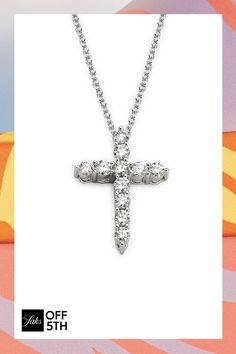 Round Diamonds Are Set In An Iconic Cross Pendant, Which Hangs From A Matching Cable Chain. Diamonds, 0.49 Tcw 14k White Gold Lobster Clasp Imported Size Length, About 18" Pendant Width, About 0.65" Click Here For A Guide To Jewelry & Watches. Center Core - W Fine Jewelry > Saks Off 5th > Barneys Warehouse. Effy. White Gold Cross Pendant Jewelry With Prong Setting, White Gold Cross Pendant With Prong Setting, Classic Brilliant Cut Cross Pendant Necklace, Silver Cross Pendant Necklace With Prong Setting, Diamond Cross Pendant Jewelry With Polished Finish, Classic Cross Pendant Necklace With Brilliant Cut, Brilliant Cut Cross Pendant Necklaces, Fine Jewelry Cross Pendant Necklace With Vvs Clarity, Fine Jewelry Vvs Clarity Cross Pendant Necklace