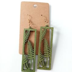 Wooden Dangle Earrings New Lightweight Wood Leaf, Sisters Jewelry, Leaf Cutout, Jewelry Wood, Laser Cut Earrings, Elephant Earrings, Sister Jewelry, Bronze Earrings, Beaded Tassel Earrings