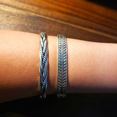 Sterling Silver Both Stamped 925 Rope Design Bracelet A Bit Bigger Sturdy Silver Cuff Bracelets, Design Bracelet, Rope Design, Sterling Silver Cuff, Silver Cuff, Bracelet Designs, Womens Jewelry Bracelets, Cuff Bracelets, Women Jewelry