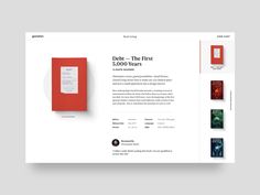 the first showman website is displayed in red and white, with an image of books on
