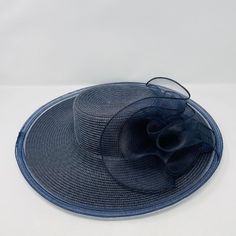 Bellissima Millinery Collection Women's Braid Wide-Brim Tulle Dressy Hat In Navy Blue Retails For $118 Style Bh312305 Styled With A Net Detail For Bold Dimension, This Wide-Brim Dressy Hat From Bellissima Millinery Collection Is A Beautiful Topper For Polished Looks. Approx. Dimensions: 22-2/5"; One Size; Adjustable Inner Band Net Detail At Brim Polypropylene Spot Clean Only Perfect For Kentucky Derby Party Or Church One Size New With Tags. Check Out The Other Items Listed In Our Store! Pink Trucker Hat, Dressy Hats, Pink Baseball Cap, Raffia Hat, Cable Knit Hat, Kentucky Derby Party, Wide Brim Sun Hat, Running Hats, Elegant Hats