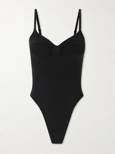 Shop SKIMS Seamless Sculpt Thong Bodysuit - Onyx, Explore the latest SKIMS women's collection today on NET A PORTER Sculpting Swimwear With Built-in Bra, Sleek Compressive Seamless Bodysuit, Sleek Swimwear With Built-in Bra And High Stretch, High Cut Seamless Bodysuit For Swimming, Fitted High-cut Leotard With Seamless Construction, Nylon Smoothing Fitted Bodysuit, Stretch Seamless One-piece Leotard, Seamless High Stretch One-piece Bodysuit, High Stretch Seamless Underwire Swimwear