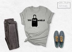 See The World Shirt, Travel Shirt, Travel Tshirt, Traveler Shirt, Travel Lover Shirt, Vacation Shirt, Family Vacation Shirt, Travel Gifts  UPGRADES  If you would like to add a text to the back, you can add it with the link below. https://www.etsy.com/listing/899751397/backside-upgrade?ref=shop_home_active_2&frs=1 HOW TO ORDER 1. Select the Shirt Size & Color 2. Select the quantity 3. Click "Add to Cart". For multiple items go back to the listing and repeat the steps. Fabric Specifications We use Travel Tshirt, Travel Shirt, Family Vacation Shirts, See The World, Travel Shirts, Travel Lover, Vacation Shirts, Color 2, Travel Gifts