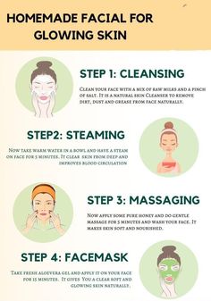 Glowing Skin Diy, Homemade Facial, Natural Glowing Skin, Homemade Facials, Makeup Help, Diy Facial