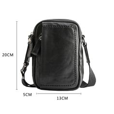 Cyflymder Leather men's mini bag, head leather hand-made slant bag, male trend one-shoulder bag Casual Leather Phone Shoulder Bag, Black Casual Business Phone Bag, Casual Black Phone Bag For Business, Black Casual Phone Bag For Business, Large Capacity Leather Phone Pouch, Casual Leather Phone Bag, Casual Business Phone Bag Pouch, Casual Portable Shoulder Bag For Everyday Carry, Casual Business Crossbody Phone Bag