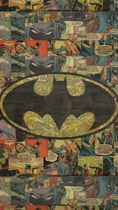 an image of the batman logo surrounded by comic panels