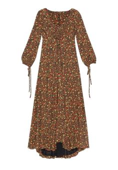 Gucci Liberty-print Crepe Maxi Dress - Runway Catalog Long Sleeve Gucci Dresses For Fall, Gucci Floral Print Dress For Spring, Fall Dresses With Gathered Sleeves For Gatherings, Spring Gucci Long Sleeve Dresses, Chevron Outfit, Gucci Runway, Crepe Maxi Dress, Liberty Floral, Horsebit Loafers