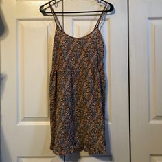 Bought On Nasty Gal A While Back. But Never Worn. Peachy Tan Color With Blue Flowers. Super Cute Little Sundress. Someone Needs To Wear This To The Beach! Casual Spaghetti Strap Floral Dress For Brunch, Casual Floral Dress With Spaghetti Straps For Brunch, Casual Beige Ditsy Floral Print Dress, Casual Beige Ditsy Floral Dress, Casual Floral Print Dress With Spaghetti Straps, Casual Floral Dress With Spaghetti Straps, Beige Floral Print Sundress With Spaghetti Straps, Beige Mini Dress With Floral Print And Spaghetti Straps, Brown Floral Print Sundress For Spring