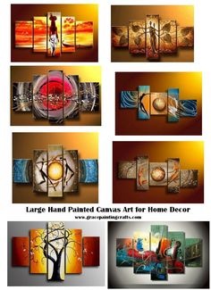 paintings for living room, modern wall art painting, contemporary painting, acrylic abstract painting, large acrylic paintings, paintings for bedroom, hand painted canvas art Paintings For Home, Multi Panel Canvas Art