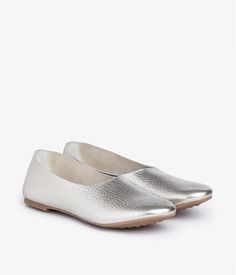 Metallic sterling grey leather slipper flat | Almudena | Autumn - Winter 24 | PEDRO GARCIA Elegant Slip-on Slippers With Leather Sole, Slip-on Ballet Flats With Removable Insole For Galas, Silver Slip-on Flats With Removable Insole, Elegant Slip-on Round Toe Slippers, Elegant Round Toe Slippers For Galas, Elegant Slip-on Slippers With Rubber Sole, Elegant Flat Slippers With Removable Insole, Elegant Slip-on Flat Slippers, Elegant Almond Toe Slippers With Rubber Sole