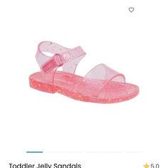 Features: Jelly Soles Open-Toe Design Fabric & Care: 100% Man-Made Materials Imported Wipe Clean Playful Open Toe Plastic Sandals, Cute Plastic Slide Sandals, Plastic Sandals For Playtime In Summer, Casual Plastic Sandals For Playtime, Pink Non-slip Plastic Sandals, Playful Non-slip Open Toe Jelly Sandals, Playful Adjustable Jelly Sandals With Round Toe, Adjustable Pink Plastic Sandals, Cute Open Toe Plastic Sandals