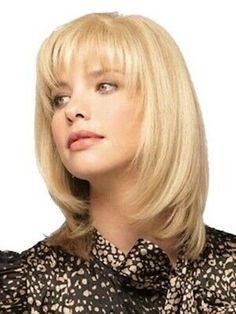 Choppy Bob Hairstyles For Fine Hair, Shoulder Length Blonde, Blonde Bob Haircut, Straight Bob Hairstyles, Human Hair Pieces, Layered Haircuts For Medium Hair, Human Hair Wigs Blonde, Hair Topper