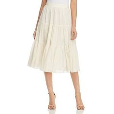 (eBay) Tory Burch Textured Fashion Georgette Skirt Ivory Midi 100% Silk Womens 10 NEW Chic Cream Tiered Skirt, Off White Relaxed Skirt For Spring, Cream Cotton Ruffled Skirt, Off White Relaxed Fit Skirt For Spring, Feminine Cream Mini Skirt, Feminine Cream Pleated Skirt, Off White Tiered Skirt For Spring, Chic Off White Tiered Skirt, Spring Off White Tiered Skirt