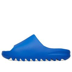 adidas Yeezy Slide 'Azure' ID4133 (Unisex) Blue Yeezy Slides, Blue Yeezy, Adidas Yeezy Slides, Adidas Yeezy Slide, Blue Flip Flops, Yeezy Slides, Vibrant Blue, Dream Shoes, Eva Foam