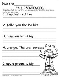 worksheet for the fall sentence