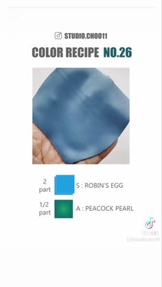 the color recipe no 26 is blue and green