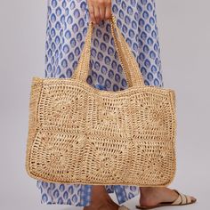 A timeless and chic tote that you can wear from spring to summer! Beautifully designed and detailed to be a great accessory for running to the market and days in the sun. Optional leather loop included to hold your favorite brimmed hat. Product Overview: Material: 100% Raffia, 100% Linen Lining Measurements: 47cm x 32cm x 12cm Spot Clean with Damp Cloth Brimmed Hat, The Sun, Sun, Running, Hats, Leather, How To Wear