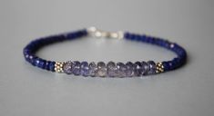 Iolite Bracelet With Lapis Lazuli Lapis Lazuli Bracelet - Etsy Black Gold Ring, Lapis Lazuli Bracelet, Jewelry Advice, Pacific Palisades, Chunky Jewelry, Bracelet Blue, Bracelet Gemstone, Bead Jewellery, Dream Jewelry