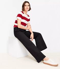 Stovepipe Pants in Twill Fitted Wide-leg Bottoms For Elevated Casual Occasions, Classic Non-stretch Cotton Bottoms, Classic High Waist Straight Fit Bottoms, Relaxed Fit Cropped Bottoms For Business Casual, High-rise Straight Fit Bottoms For Summer, High Rise Straight Fit Summer Bottoms, Relaxed Fit High Waist Pants For Elevated Casual Occasions, High Waist Relaxed Fit Pants For Elevated Casual, Casual High Waist Straight Fit Pants