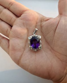 ♥ Product Summary ♥Main Stone: Amethyst Total Carat Weight: 7.77cttwMetal Choice: 14K Solid White GoldStone Cut: OvalDimensions: 23mm x 18mm (.91 inch by .71 inch) Size of Stone: 16mm**Pendant only Fine Jewelry Amethyst In White Gold, Amethyst Pendant For Anniversary, Purple Polished Gemstones For Fine Jewelry, Amethyst Pendant Gemstone For Anniversary, Purple Gemstones With Polished Finish Fine Jewelry, Purple Polished Gemstones Fine Jewelry, Luxury White Gold Amethyst Necklace, White Amethyst Pendant Necklace, Classic Hallmarked Amethyst Necklace