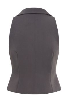 The ‘everything’ vest. This is a sleeveless, single-breasted suiting vest with a deep V-neckline and functional front buttons. The lapel collar and longline bodice add structure to the soft, comfortable fabrication, seamlessly blending form and function. The silhouette is a suiting classic–clean lines, smooth edges, and subtle details. Minimalist and modern, MURA is a beautiful, versatile addition to your wardrobe for wear season after season. Complete the look with a structured, textured skirt Fitted V-neck Vest For Office, Elegant V-neck Vest For Office Wear, Tailored Tops With Hidden Button Closure For Work, Elegant Tailored Vest For Office Wear, Workwear Vest With Notch Lapel And Hidden Buttons, Fitted Sleeveless Vest With Hidden Button Closure, Classic V-neck Office Vest, Notch Lapel Vest With Hidden Button Closure For Work, Fitted V-neck Office Vest