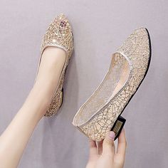 Category:Heels; Upper Materials:Mesh; Embellishment:Sequin; Season:Summer; Heel Type:Block Heel,Low Heel; Gender:Women's; Toe Shape:Pointed Toe; Style:British; Heel Height(inch):2-3; Occasion:Daily; Closure Type:Loafer; Listing Date:04/26/2022; Foot Length:; Foot Width:; US Size:null; UK Size:14.5; EU Size:50 Clear Shoes, Mesh Heels, Casual Flat Shoes, Low Heel Shoes, Breathable Shoes, Lace Up Sandals, Womens Sandals Flat, Winter Shoes, Women's Sandals