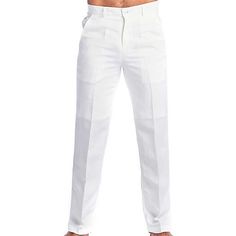 Category:WE-Pants; Season:Spring   Fall; Fabric:Linen / Cotton Blend; Gender:Men's; Style:Streetwear,Basic,Stylish; Occasion:Outdoor,Casual,Daily; Fit Type:Regular Fit; Function:Comfort; Waistline:Mid Waist; Pattern:Plain; Design:Straight Leg; Pants Type:Summer Pants,Linen Pants,Beach Pants,Trousers; Fly Type:Elasticity,Drawstring; Front page:FF; Listing Date:12/20/2022; Production mode:External procurement; Hips:; Length:; Waist:; Fit US Size:; Fit UK Size:; Fit EU Size: Summer Chinos With Pockets, Summer Full-length Chinos With Pockets, Summer Full-length Solid Dress Pants, Summer Full-length Dress Pants, Fitted Solid Color Work Pants For Summer, Fitted Work Pants For Summer, Stretch Summer Chinos, Relaxed Fit Chinos For Summer, Fitted Cotton Cargo Pants For Summer