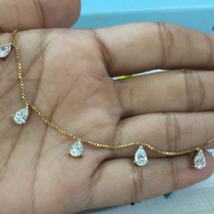 Pear Cut Diamond Stations Necklace For Women, Teardrop Diamond Necklace, Charm Station Necklace, Anniversary Gifts, 14K Yellow Gold Plated, Gift For Her *       Plating: 14K Vermeil Gold, 14K Vermeil Rose Gold or White Gold (Rhodium) *Metal :- 925 Sterling Silver *Metal Color :- White Yellow & Rose- As per your request *Diamonds:-  Cubic Zirconia *Colour Clarity ;- VVS1/ Colour Less *Premium Materials: Crafted from genuine 925 Sterling Silver for durability and timeless elegance. *Brilliant Mois Gold Cubic Zirconia Drop Necklace, Gold Plated Teardrop Necklace For Anniversary, Gold Teardrop Diamond Cut Solitaire Necklace, Gold Solitaire Teardrop Necklace With Diamond Cut, Gold Drop Diamond Necklace Gift, Gold Teardrop Drop Necklace With 17 Jewels, Gold Drop Necklaces With 17 Jewels, Gold Drop Necklace For Anniversary, Anniversary Drop Necklace With Hallmark