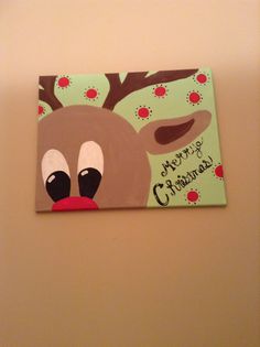 a painting of a reindeer on the wall