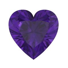 a purple heart shaped diamond on a white background