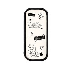 Kakao Friends Doodle Zipper Pencil Case: Fun & Spacious! Friends Doodle, Daily Planner Diary, Doodle Doodle