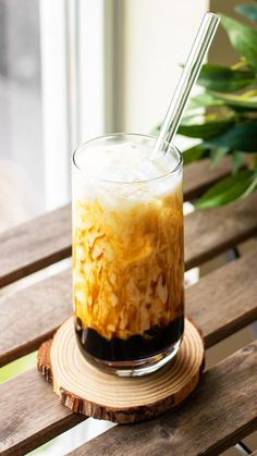 3- Ingredient Brown Sugar Boba Brown Sugar Boba Recipe, Bubble Tea At Home, Brown Sugar Boba, Boba Tea Recipe, Boba Recipe, Bubble Tea Recipe, Make Brown Sugar, Milk Tea Recipes, Tea At Home