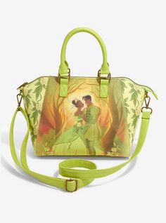 Loungefly Disney The Princess And The Frog Wedding Satchel | Hot Topic Princess And The Frog Wedding, Disney Princess And The Frog, Frog Wedding, Tiana Wedding, Tiana Disney, Tiana And Naveen, Plush Flower, Disney Valentines, Loungefly Bag