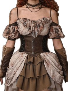 Steampunk Corset Dress For Cosplay, Steampunk Corset For Festival, Steampunk Underbust Corset Dress, Steampunk Overbust Corset For Party, Steampunk Corset Belt For Cosplay, Vintage Corset Dress For Cosplay, Steampunk Corset Belt For Larp And Halloween, Steampunk Corset For Larp And Halloween, Steampunk Overbust Corset Dress