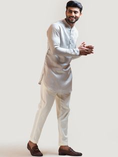 PAMK2125-3 Fitted Linen Straight Kurta Set, Festive Linen Kurta For Eid, Festive Fitted Linen Sets, Fitted Linen Sets For Festive Season, Traditional Linen Kurta For Eid, Unstitched Linen Kurta For Eid, Diwali Linen Straight Kurta, Festive Unstitched Linen Kurta, Groom Kurta Indian Weddings