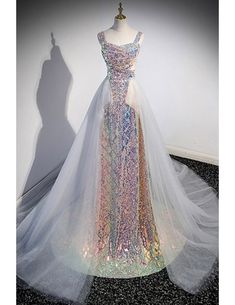 Galaxy Wedding Dress, Dress With Removable Train, Short Sleeve Prom Dresses, Galaxy Wedding, Prom Dress Pictures, Prom Dresses 2023, Sequin Prom Dress, Pretty Prom Dresses, Prom Dresses With Sleeves